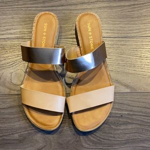 SUN + STONE Rose Gold Sandals